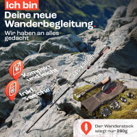 Rothwild faltbare Wanderstöcke Luchs, Aluminium