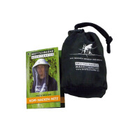 Moskito Kopf-Nacken-Netz verwendet von einer Person mit Hut