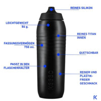 Keego Titanium Trinkflasche 750 ml