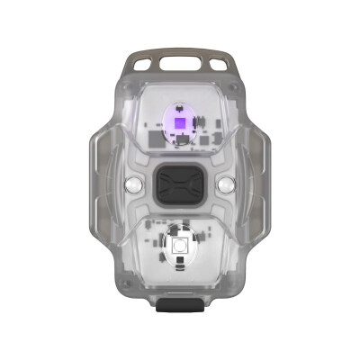 Armytek Crystal ultraleichte und kleine Taschenlampe mit weissen und UV Leuchten fuer Licht am Rucksack am Fahrrad oder am Schluesselbund