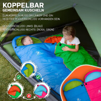 NORDBÄR® Kinder-Schlafsack 3-Jahreszeiten grün