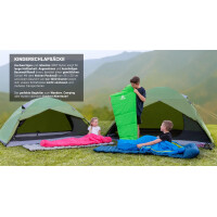 NORDBÄR® Kinder-Schlafsack 3-Jahreszeiten grün