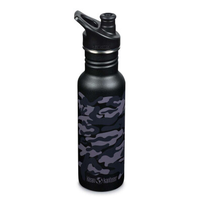 Klean Kanteen Classic Narrow 532 ml Black Camo Trinkflasche mit Sport Cap