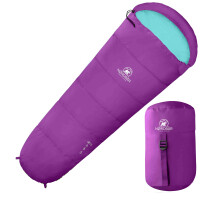 NORDBAER Ultraleichter Kinderschlafsack in lila