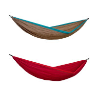 Amazonas Haengematte Silk Traveller XL zwischen 2 Baeumen...