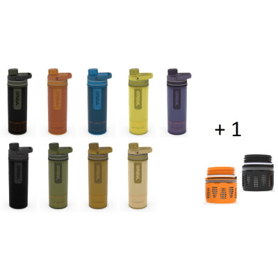 Der GRAYL UltraPress Purifier Bottle inkl. 1 Replacement Cartridge Outdoor-Wasserfilter schuetzt vor Krankheitserregern wie Viren Bakterien Protozoen und mehr um Wasser aus Fluessen Baechen und Seen zu trinken