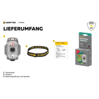 Armytek Crystal Stirnlampe, Lichtfarbe weiß und rot